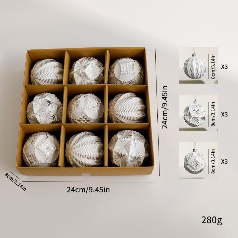 Vintage Christmas Ball Ornaments Set