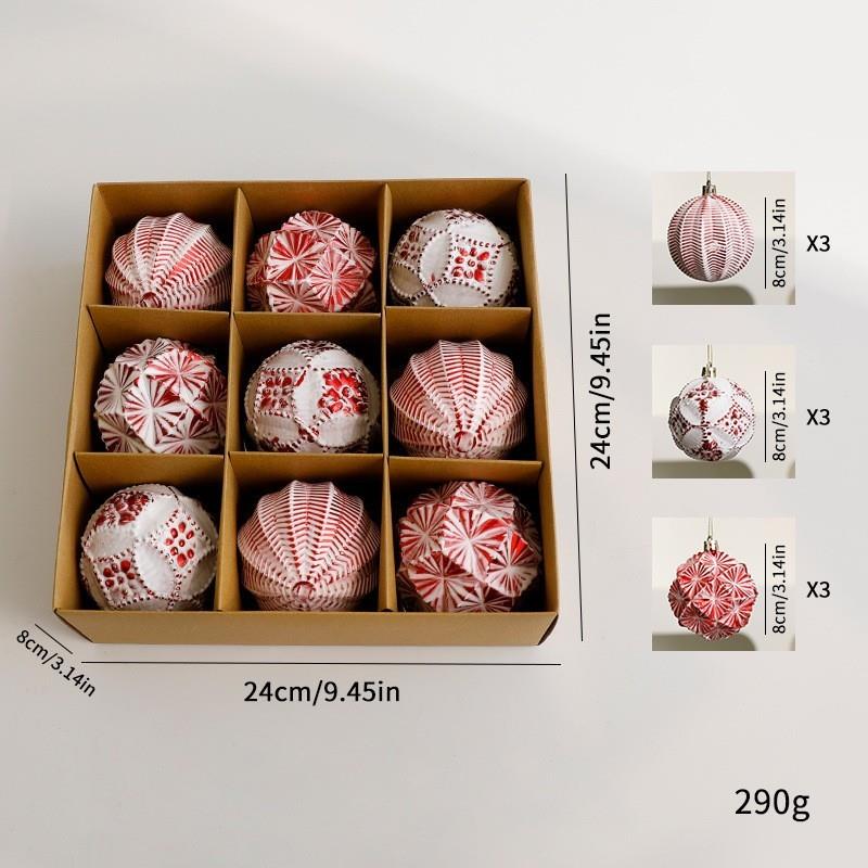 Vintage Christmas Ball Ornaments Set