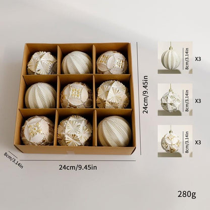 Vintage Christmas Ball Ornaments Set