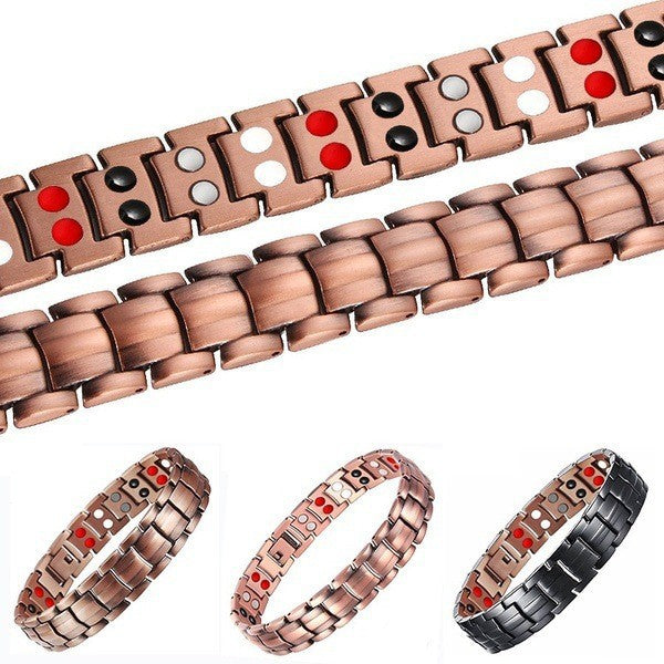 Vintage Copper Magnetic Bracelet with Dragon Design