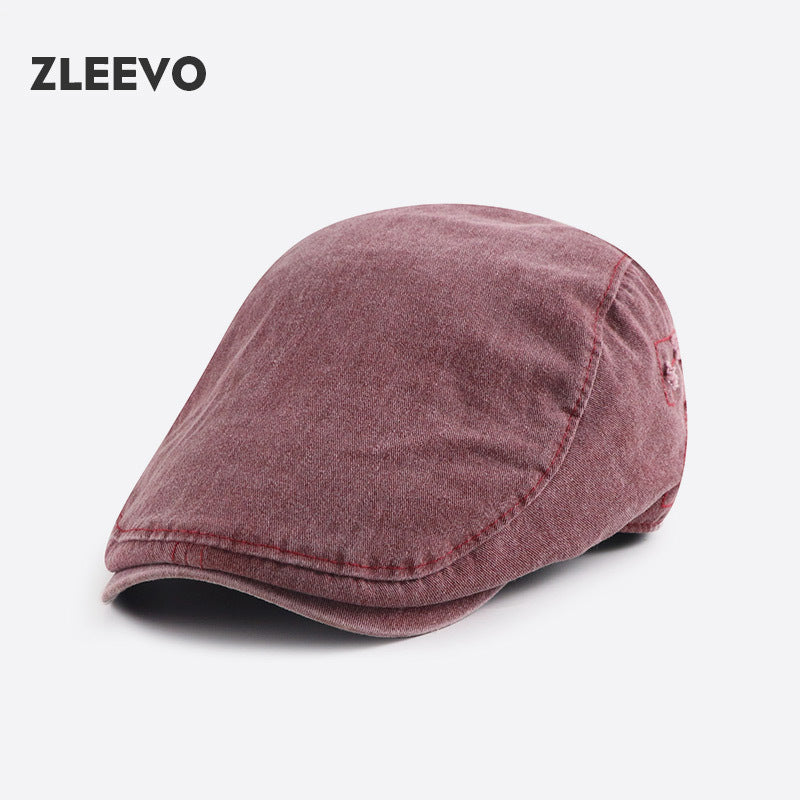 Vintage Cotton Peaked Cap for Men and Women