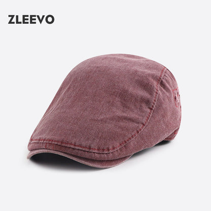 Vintage Cotton Peaked Cap for Men and Women