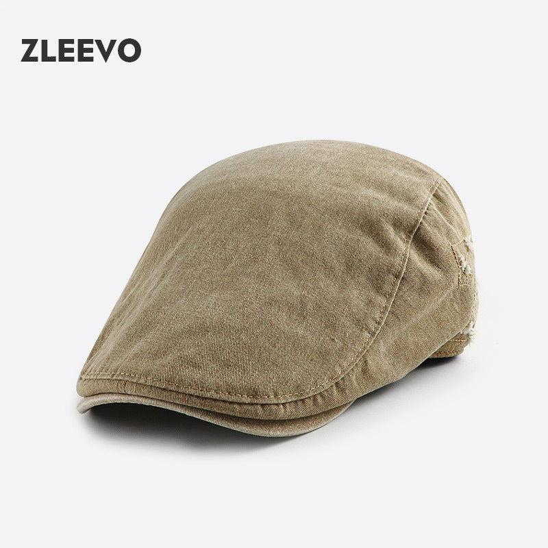 Vintage Cotton Peaked Cap for Men and Women