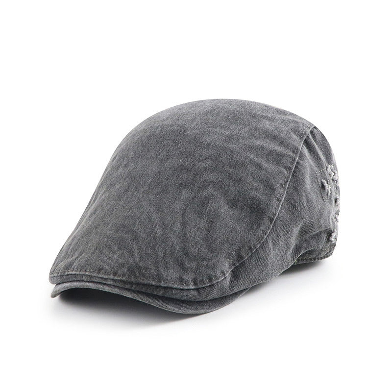 Vintage Cotton Peaked Cap for Men and Women