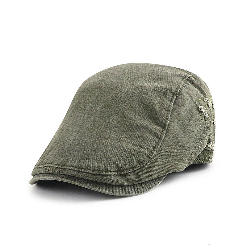 Vintage Cotton Peaked Cap for Men and Women