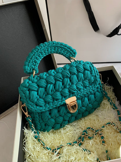 Vintage Crochet Chain Strap Bag