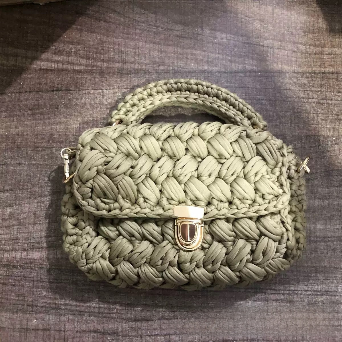 Vintage Crochet Chain Strap Bag