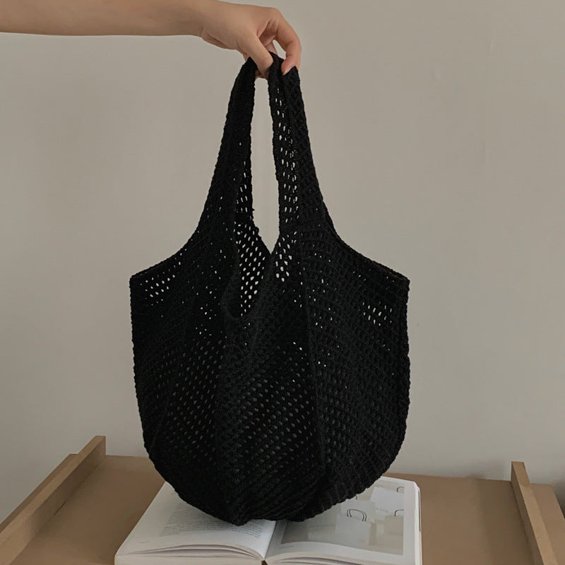 Vintage Crochet Woven Shoulder Bag