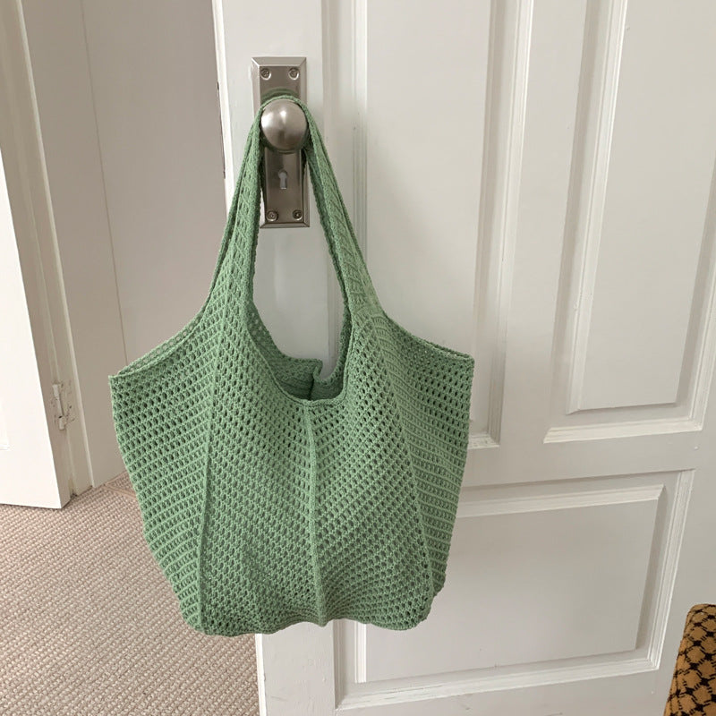 Vintage Crochet Woven Shoulder Bag
