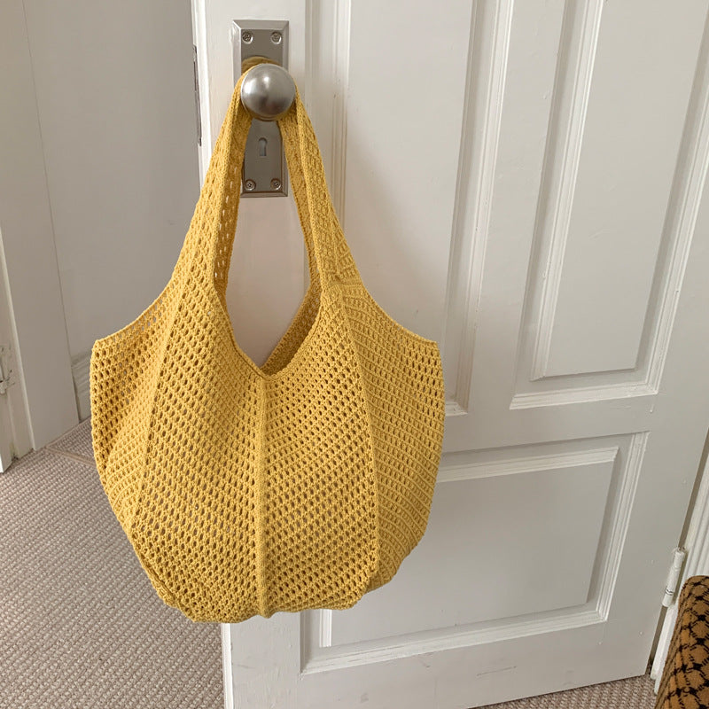 Vintage Crochet Woven Shoulder Bag