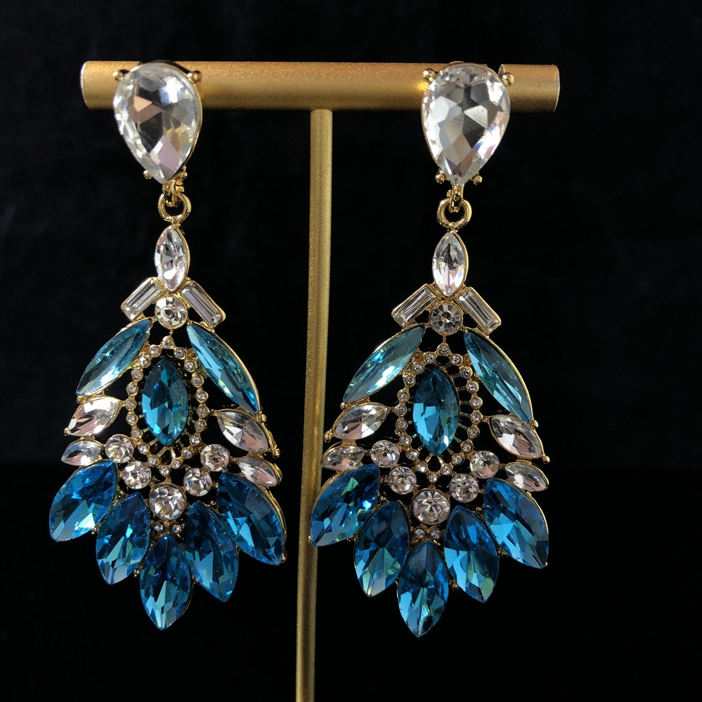 Vintage Crystal Electroplated Earrings
