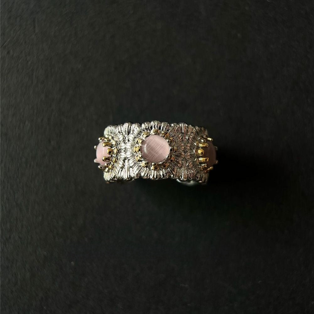 Vintage Daisy Open Ring Silver Plated Retro Jewelry