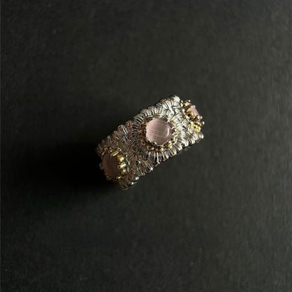Vintage Daisy Open Ring Silver Plated Retro Jewelry