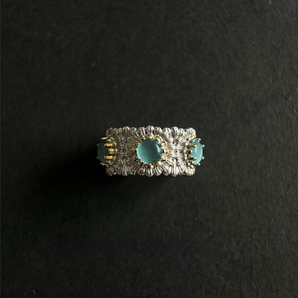 Vintage Daisy Open Ring Silver Plated Retro Jewelry