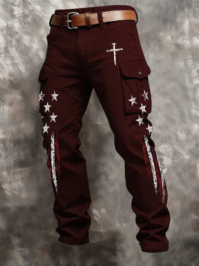 Vintage Denim Cargo Pants for Men
