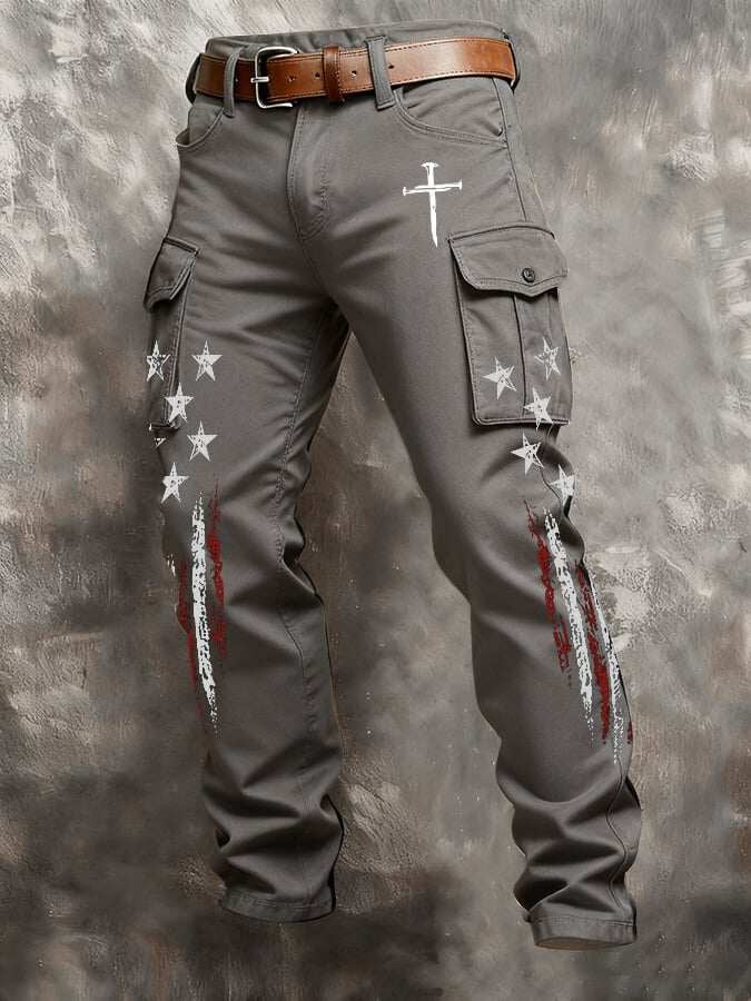 Vintage Denim Cargo Pants for Men