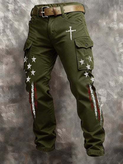 Vintage Denim Cargo Pants for Men