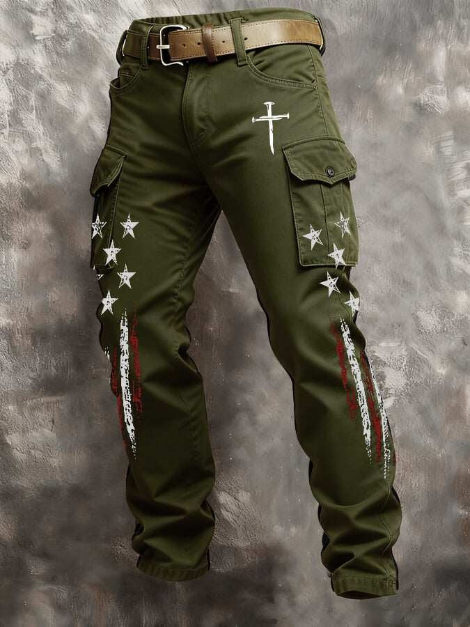 Vintage Denim Cargo Pants for Men