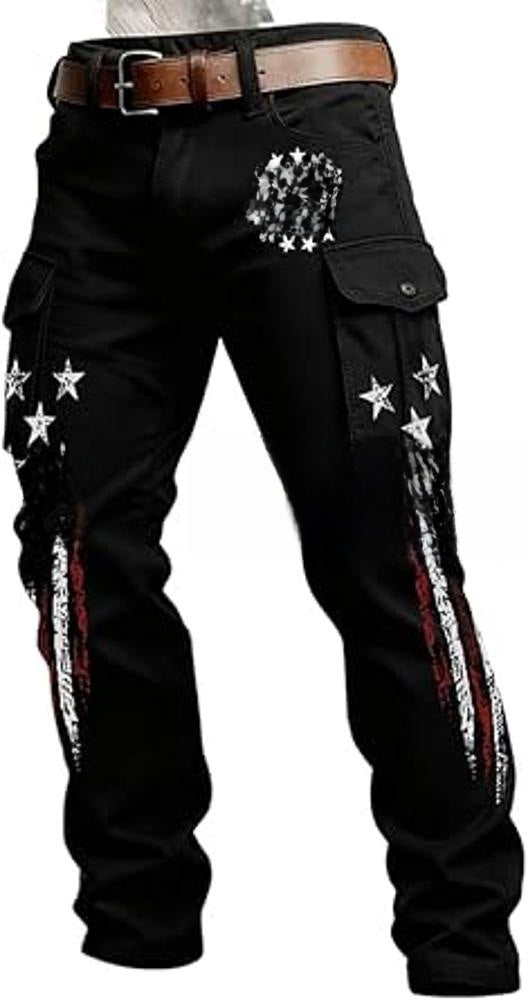 Vintage Denim Cargo Pants for Men