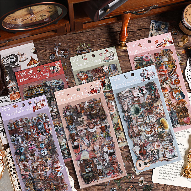 Vintage Die Cut Scrapbook Stickers