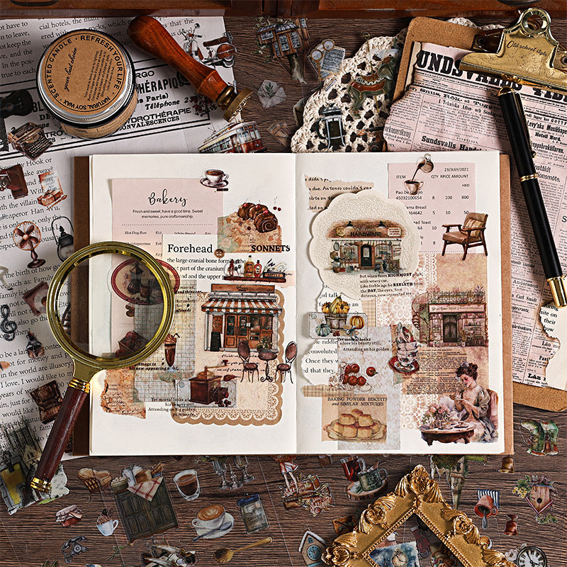 Vintage Die Cut Scrapbook Stickers