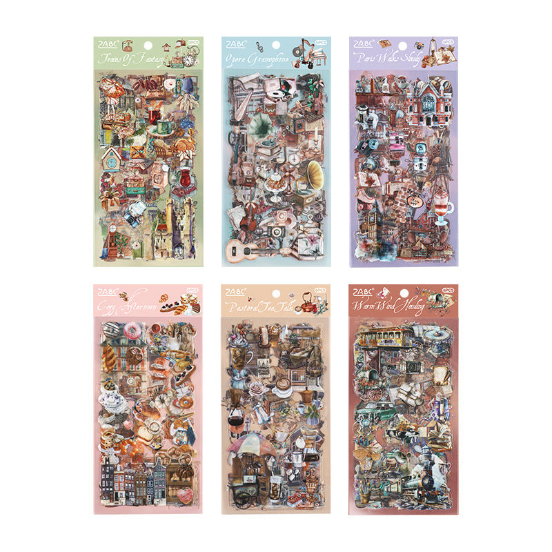 Vintage Die Cut Scrapbook Stickers