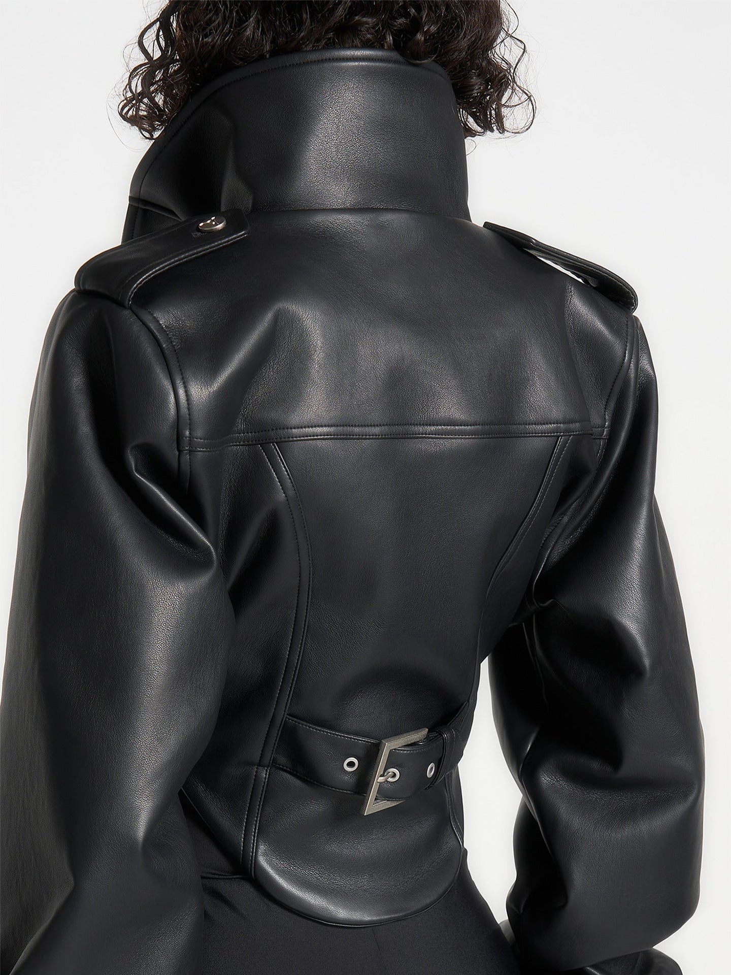 Vintage Distressed Faux Leather Jacket