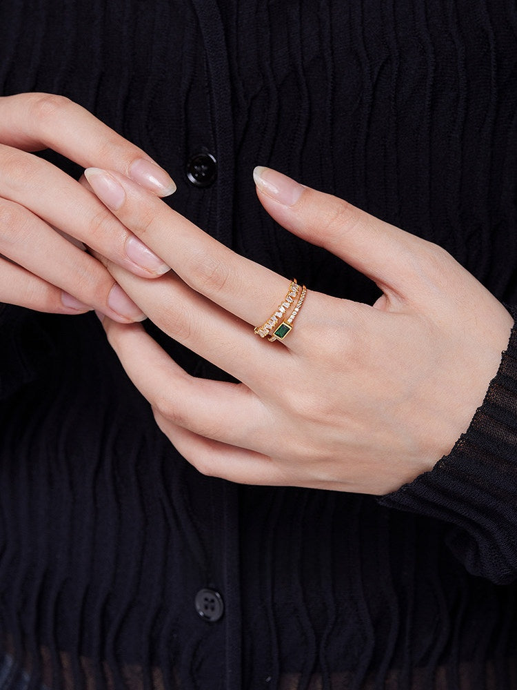 Vintage Double-Layer Ring