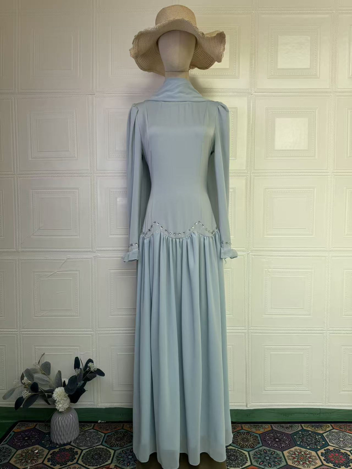 Vintage Elegant Long Sleeve Dress