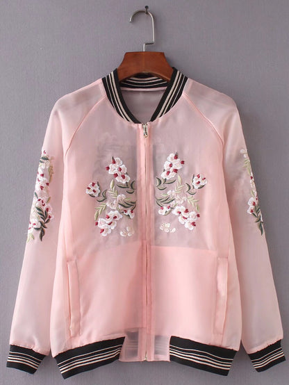 Vintage Embroidered Two-Face Baseball Jacket