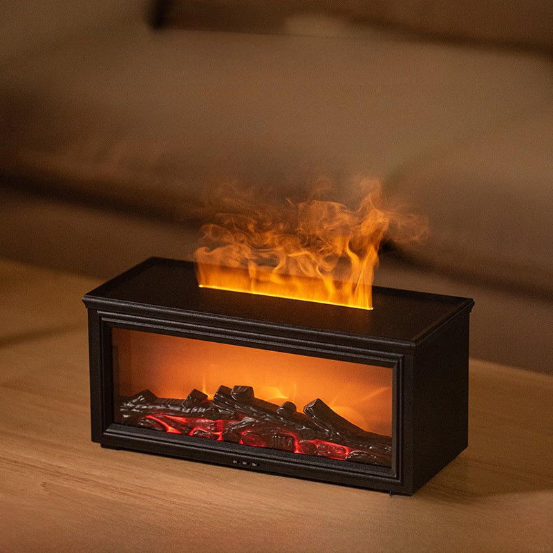 Vintage fireplace flame aromatherapy machine