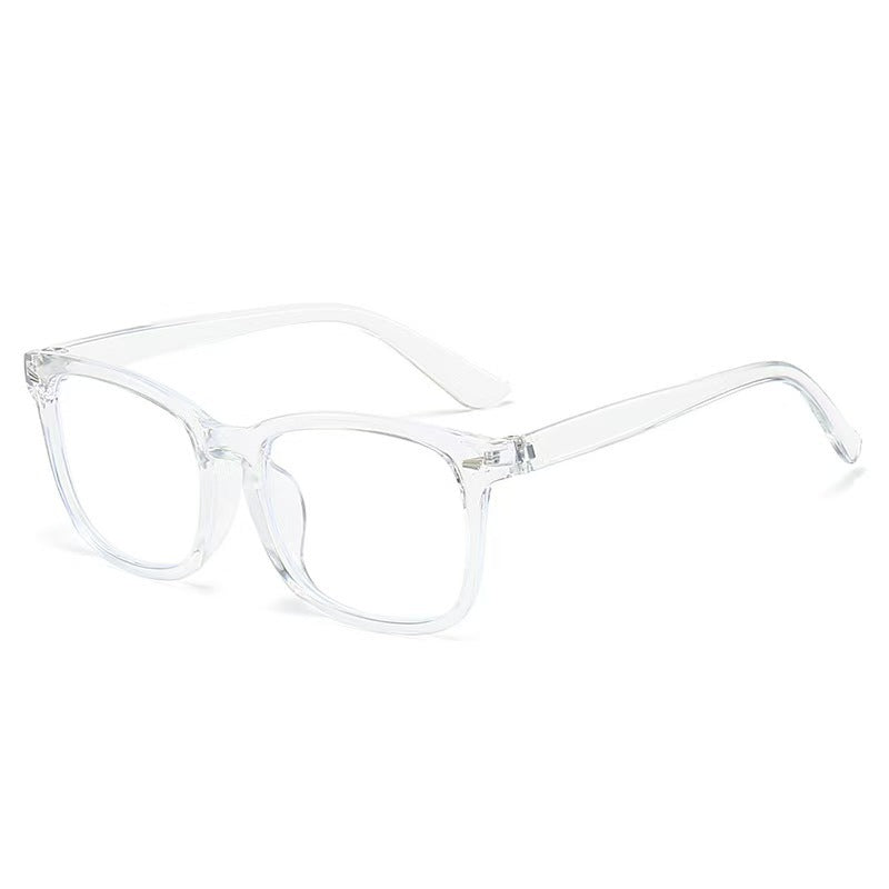 Vintage flat-top glasses with blue light protection
