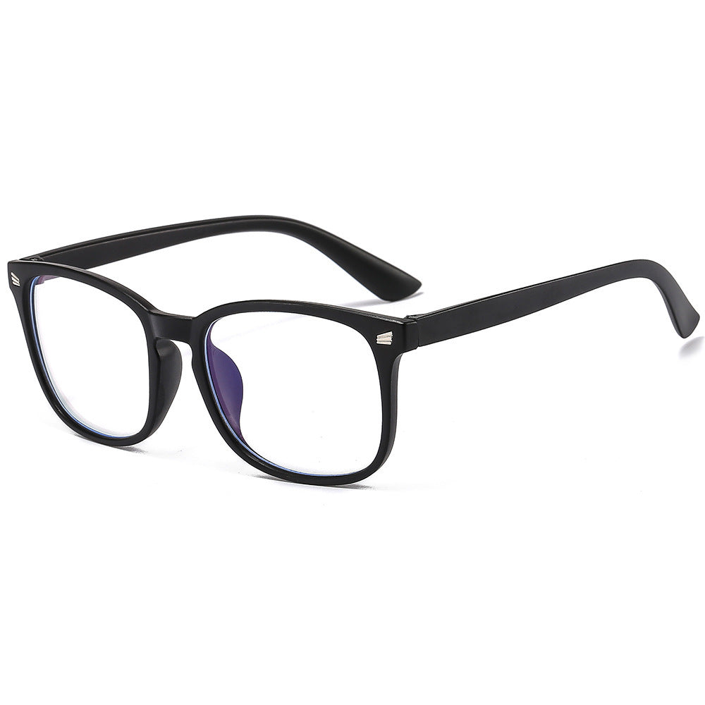 Vintage flat-top glasses with blue light protection
