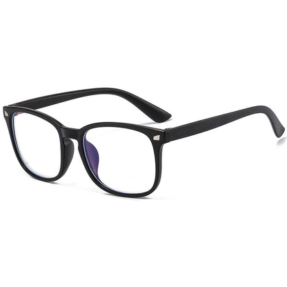 Vintage flat-top glasses with blue light protection