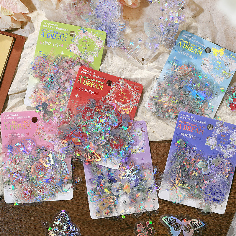 Vintage Floral Laser Cut Stickers