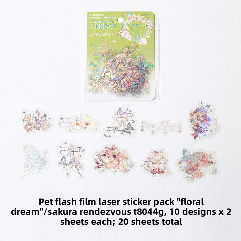 Vintage Floral Laser Cut Stickers