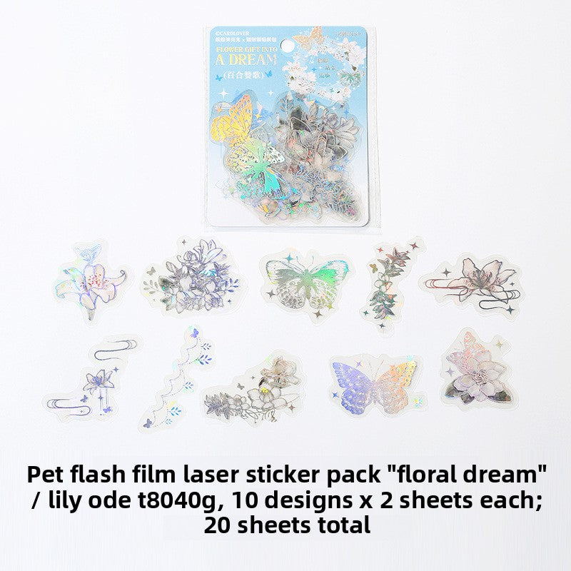 Vintage Floral Laser Cut Stickers