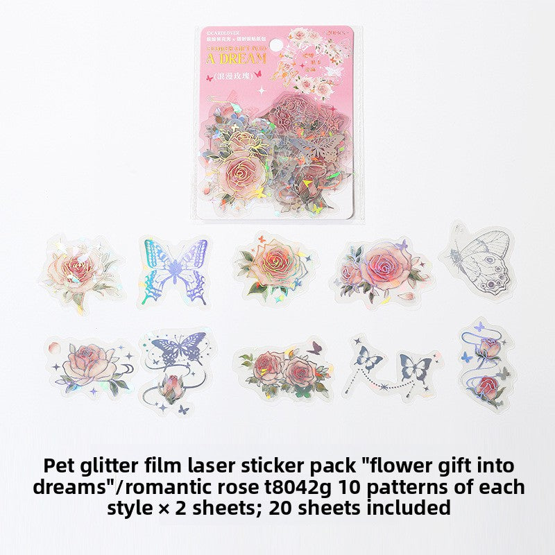 Vintage Floral Laser Cut Stickers