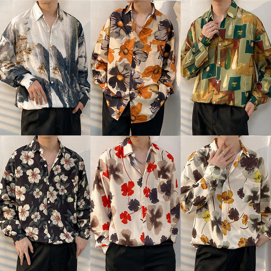 Vintage floral shirt with a Hong Kong style