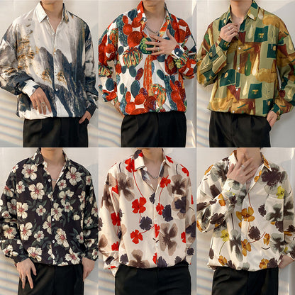 Vintage floral shirt with a Hong Kong style