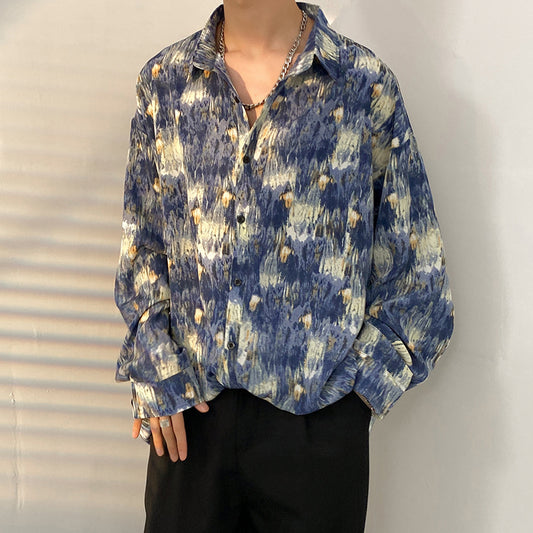 Vintage floral shirt with a Hong Kong style