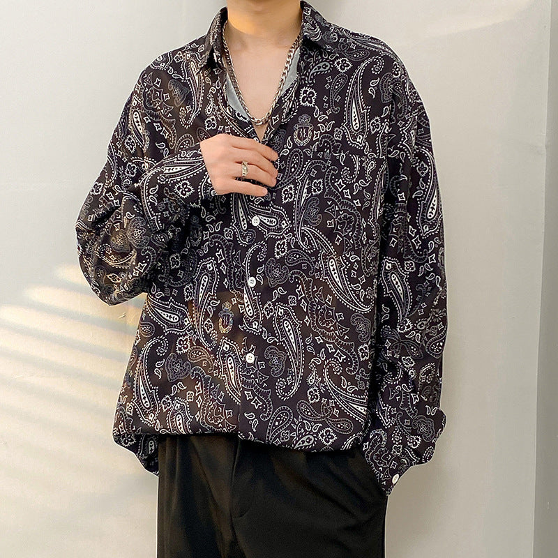 Vintage floral shirt with a Hong Kong style