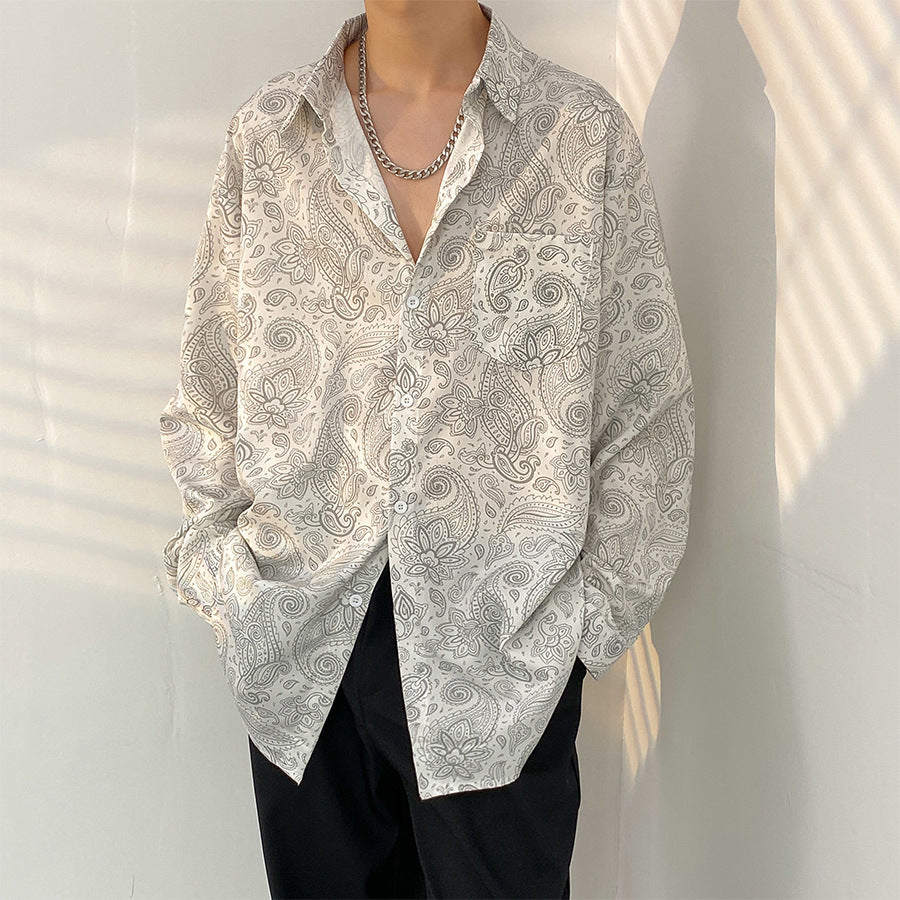 Vintage floral shirt with a Hong Kong style