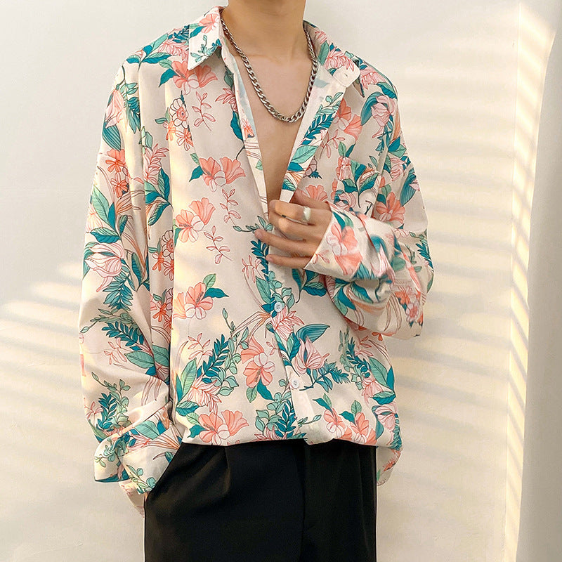 Vintage floral shirt with a Hong Kong style
