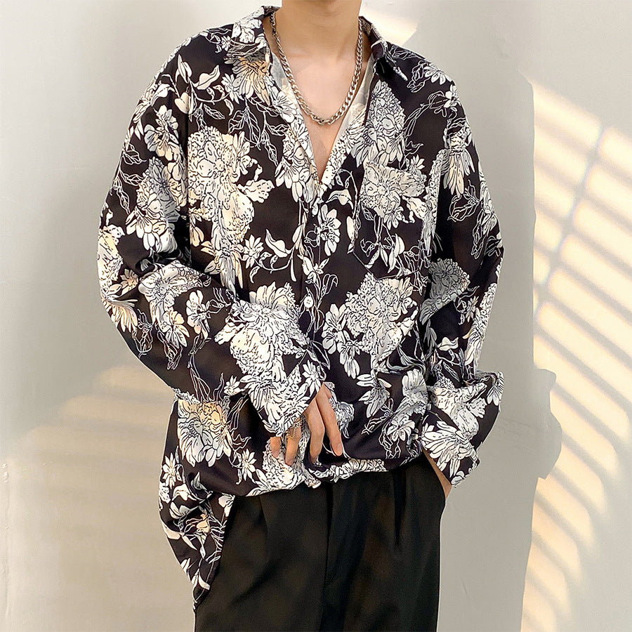 Vintage floral shirt with a Hong Kong style