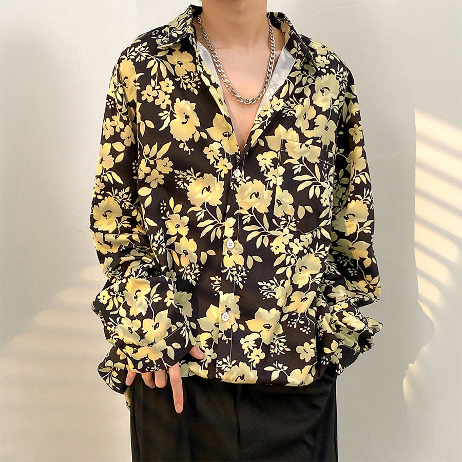 Vintage floral shirt with a Hong Kong style