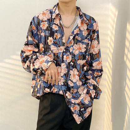 Vintage floral shirt with a Hong Kong style