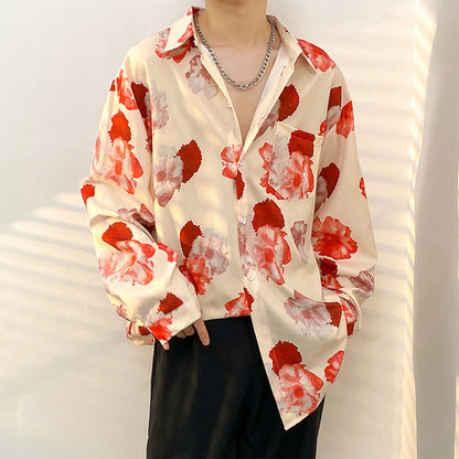 Vintage floral shirt with a Hong Kong style