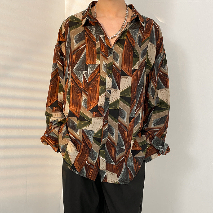 Vintage floral shirt with a Hong Kong style