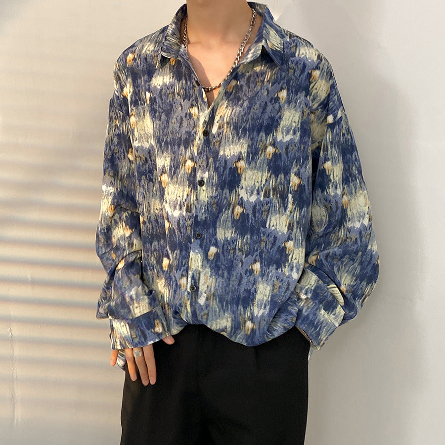 Vintage floral shirt with a Hong Kong style